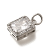 Brass Micro Pave Cubic Zirconia Pendants KK-U055-01P-03-2