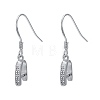 Anti-Tarnish Rhodium Plated 925 Sterling Silver Earring Hooks STER-I009-07P-1