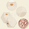 100Pcs Unfinished Wood Faceted Cube Beads WOOD-PA0001-75C-5