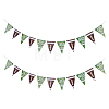 2Pcs Paper Rugby Triangle Flag Banners AJEW-SP0004-76-1