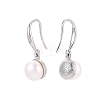Round Brass Dangle Earrings PEAR-N020-JY05-1