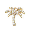 Brass Micro Pave Cubic Zirconia Pendants LS-KK-G534-01A-G-1