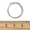 304 Stainless Steel Round Wrap Open Cuff Rings for Women Men RJEW-Z071-02A-P-5