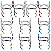 20Pcs 10 Styles Handmade Porcelain Round Bead with Waxed Polyester Cord Bracelets BJEW-UN00037-1