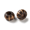 Schima Wood Carved European Beads WD-CBACBB7-02C-2