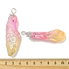 Electroplated Raw Rough Natural Quartz Crystal Big Pendants G-A229-02P-04-3