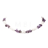 Natural Amethyst Chip Beads Bracelets & Necklaces Sets SJEW-JS01357-01-5
