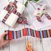 2 Rolls 2 Styles Stripe Pattern Printed Polyester Grosgrain Ribbon OCOR-TA0001-37B-12