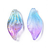 Two Tone Frosted Transparent Spray Painted Glass Pendants GGLA-S054-016H-01-3