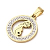 Mother's Day 304 Stainless Steel Enamel Pendants STAS-F368-02A-G-2
