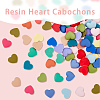 75Pcs 15 Colors Opaque Resin Cabochons RESI-HY0001-01-4