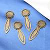 20mm Tray Bookmark Cabochon Settings PALLOY-S033-40AB-NR-3