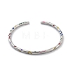 Brass Open Cuff Bangles for Women BJEW-G736-12P-03-2