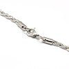 Fashionable 304 Stainless Steel Rope Chain Necklace Making STAS-A028-N052-4