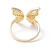 Butterfly Clear Cubic Zirconia Cuff Ring LS-RJEW-D117-05G-3