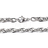 201 Stainless Steel Rope Chain Necklace for Men Women NJEW-I122-02P-2