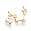 Brass Micro Pave Cubic Zirconia Pendants ZIRC-F099-20G-12-2