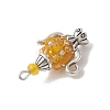 Glass Seed Beaded Pendants PALLOY-MZ01273-03-3