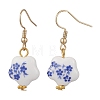 4 Pairs Handmade Printed Porcelain Dangle Earrings EJEW-JE06701-5