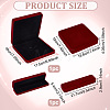 1Pc Rectangle Velvet Jewelry Necklace Boxes and 1Pc Square Jewelry Set Packing Boxes VBOX-PH0001-04-2