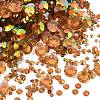 Electroplated Transparent Flat Back Resin Rhinestone Cabochons RESI-XCP0002-44E-1