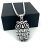 Vintage Gothic Owl Pendant 304 Stainless Steel Men’s Necklaces II3155-3