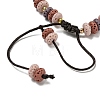 Dyed Natural Lava Rock Rondelle Braided Bead Bracelets BJEW-Z026-01F-3