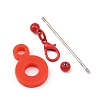 Silicone & Aluminum Beadable Bar Pendant Decorations HJEW-D005-02-3
