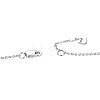 TINYSAND 925 Sterling Silver Interlocking Chain Necklaces TS-N320-S-4
