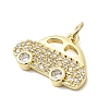 Brass Micro Pave Cubic Zirconia Pendants KK-D105-05G-2