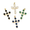 Brass Pave Cubic Zirconia Pendants CU-CBAE7DF-11G-B-1