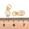 Brass Pave Cubic Zirconia Charms KK-K340-50G-03-3