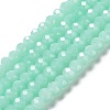 Baking Paint Imitation Jade Glass Bead Strands X-DGLA-A034-J8MM-A22-1