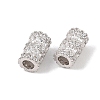 925 Sterling Silver Micro Pave Clear Cubic Zirconia Beads SE-CBAF1B2-16D-P-2