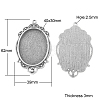 Tibetan Style Pendant Cabochon Settings TIBEP-A22962-AS-LF-1
