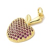 Brass Micro Pave Cubic Zirconia Pendants KK-S511-03D-G-2