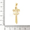 Brass Micro Pave Cubic Zirconia Pendants KK-U053-17G-03-3