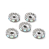 304 Stainless Steel Rhinestone Spacer Beads RB-CBA18B7-01P-18-1