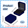 12Pcs Flocking Plastic Badge Storage Boxes CON-FG0001-25-2