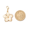Alloy Enamel Flower Pendant Decorations HJEW-JM00657-01-2