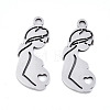 Mother's Day 201 Stainless Steel Pendants X-STAS-S081-039-1