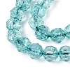 Crackle Transparent Glass Beads Strands GLAA-Q108-02A-04-3