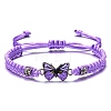 Butterfly Alloy Enamel Link Bracelet with Rhinestone PW23031901684-1