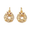 Christmas Brass Micro Pave Cubic Zirconia Charms LS-KK-L255-18G-03-1