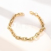 304 Stainless Steel Cable Chain Bracelets for Women Men BJEW-F529-04G-1