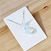 Ocean Handmade Lampwork Whale Pendant 201 Stainless Steel Cable Chain Necklaces WG91903-01-1