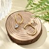 Ion Plating(IP) 304 Stainless Steel Micro Pave Cubic Zirconia Hoop Earrings STAS-R004-07G-02-3