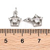 Brass Micro Pave Cubic Zirconia Charms CU-CBAA6E8-05P-02-3