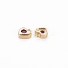 Brass Micro Pave Cubic Zirconia Charms KK-R136-053A-NF-2