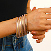 8Pcs Alloy Bangle Set for Women WG160B4-01-1